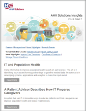 AHA Solutions INSIGHTS Newsletter - Population Health: What COOs Need to Know